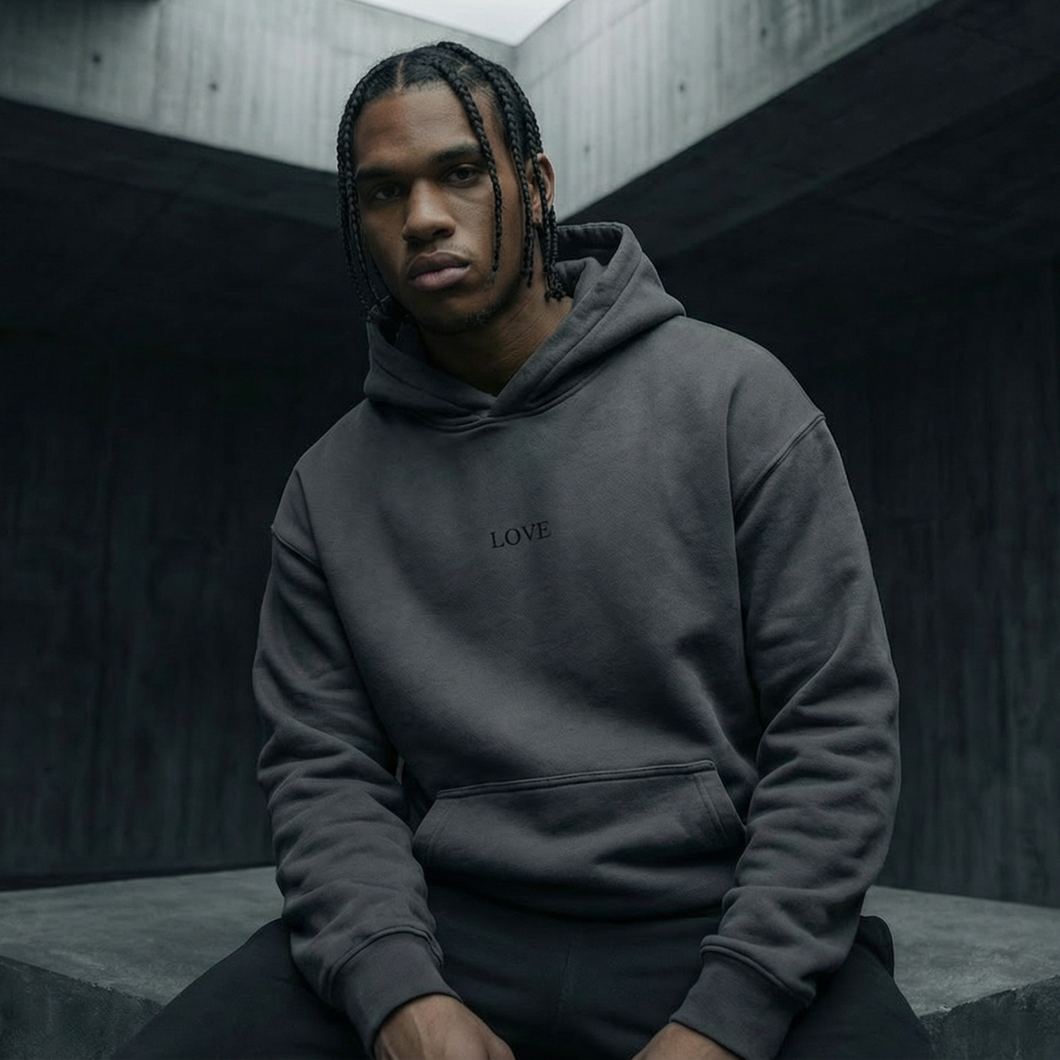 Oversized Hoodie - Black Type