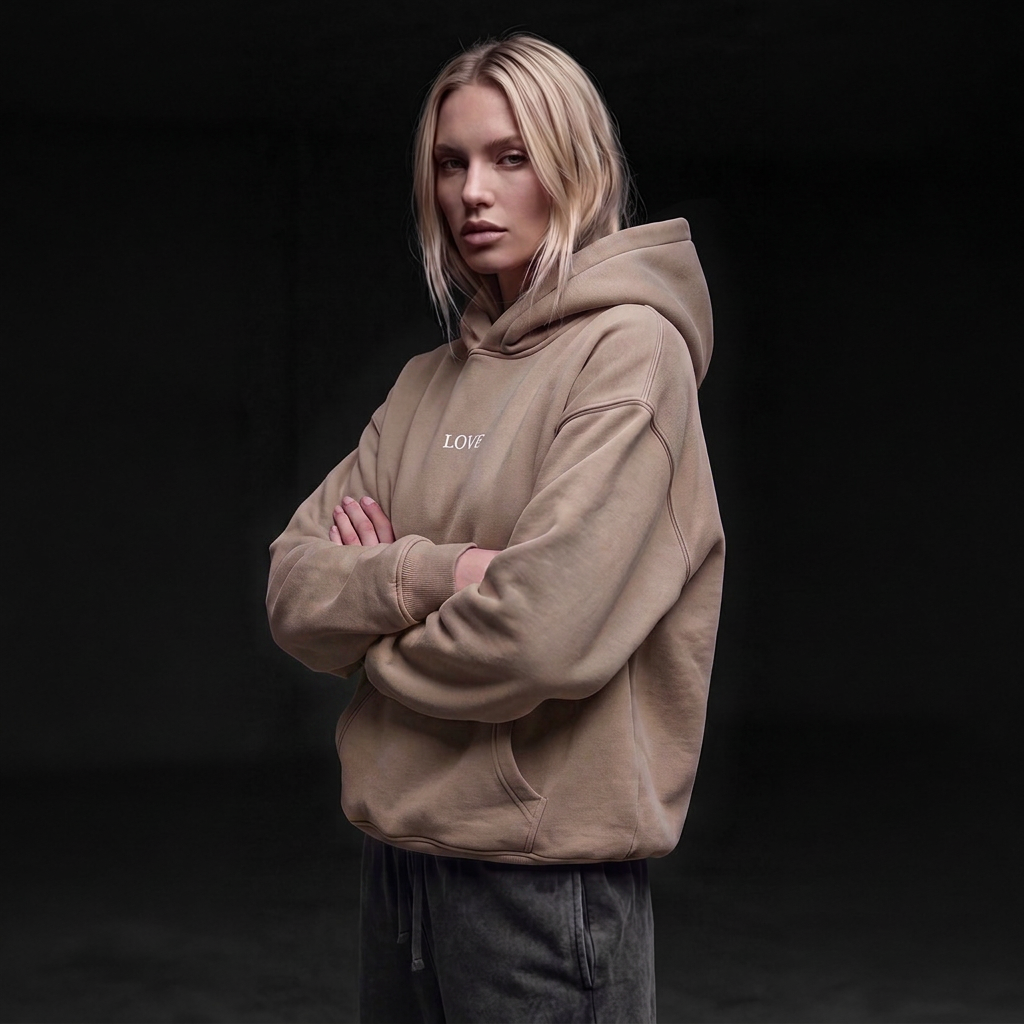 Oversized Hoodie - White Type