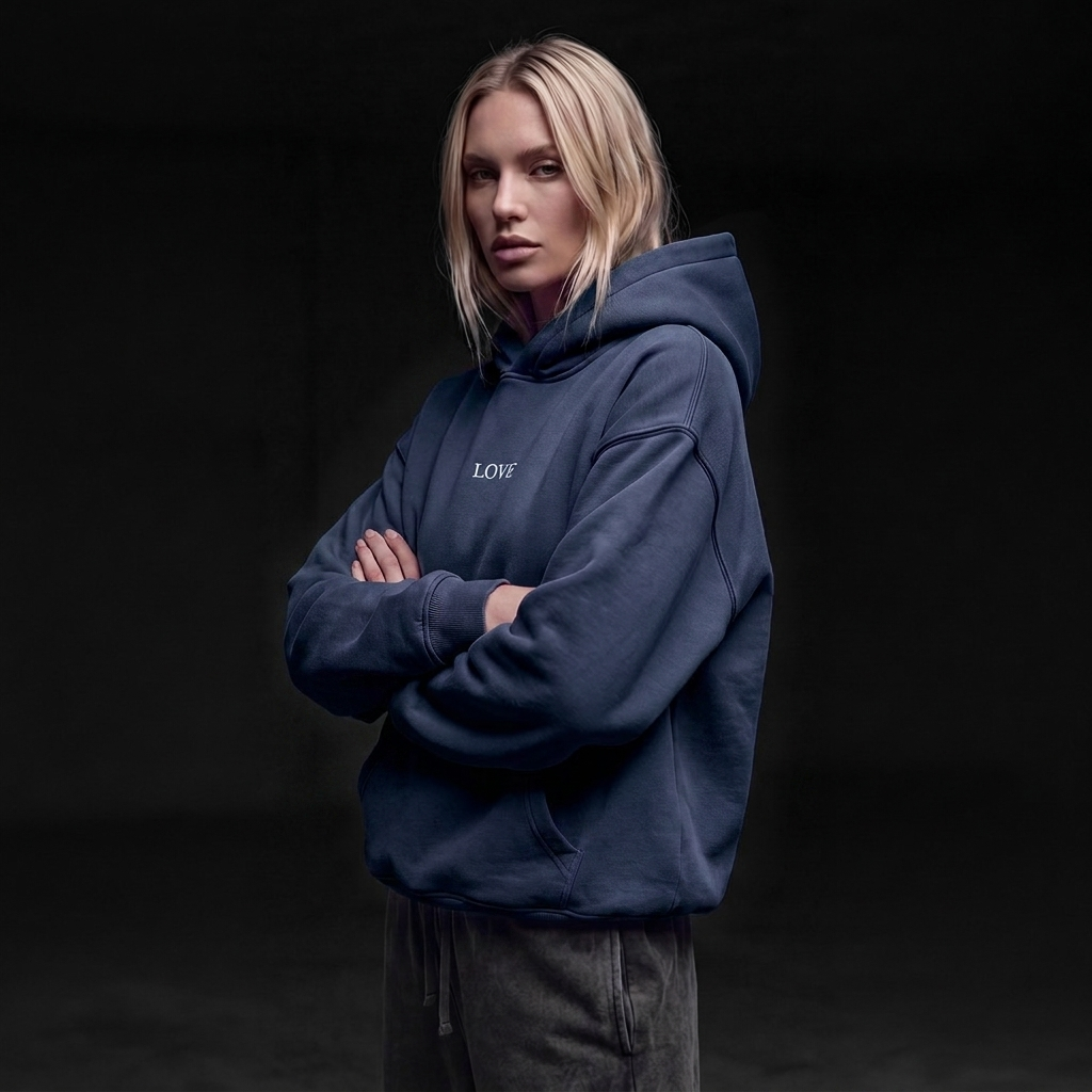 Oversized Hoodie - White Type