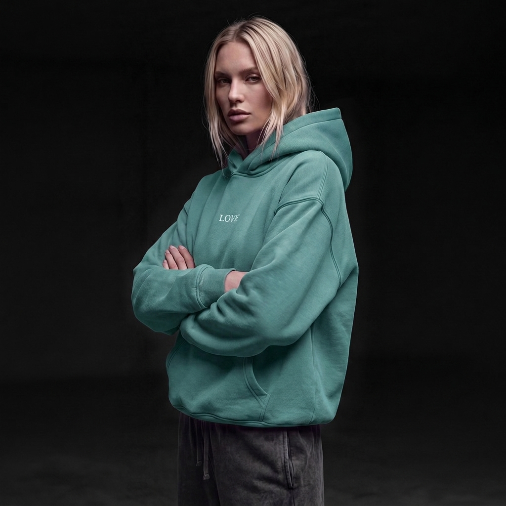 Oversized Hoodie - White Type