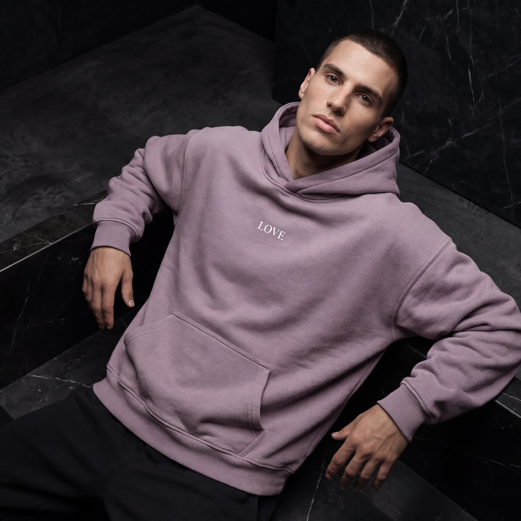 Oversized Hoodie - White Type