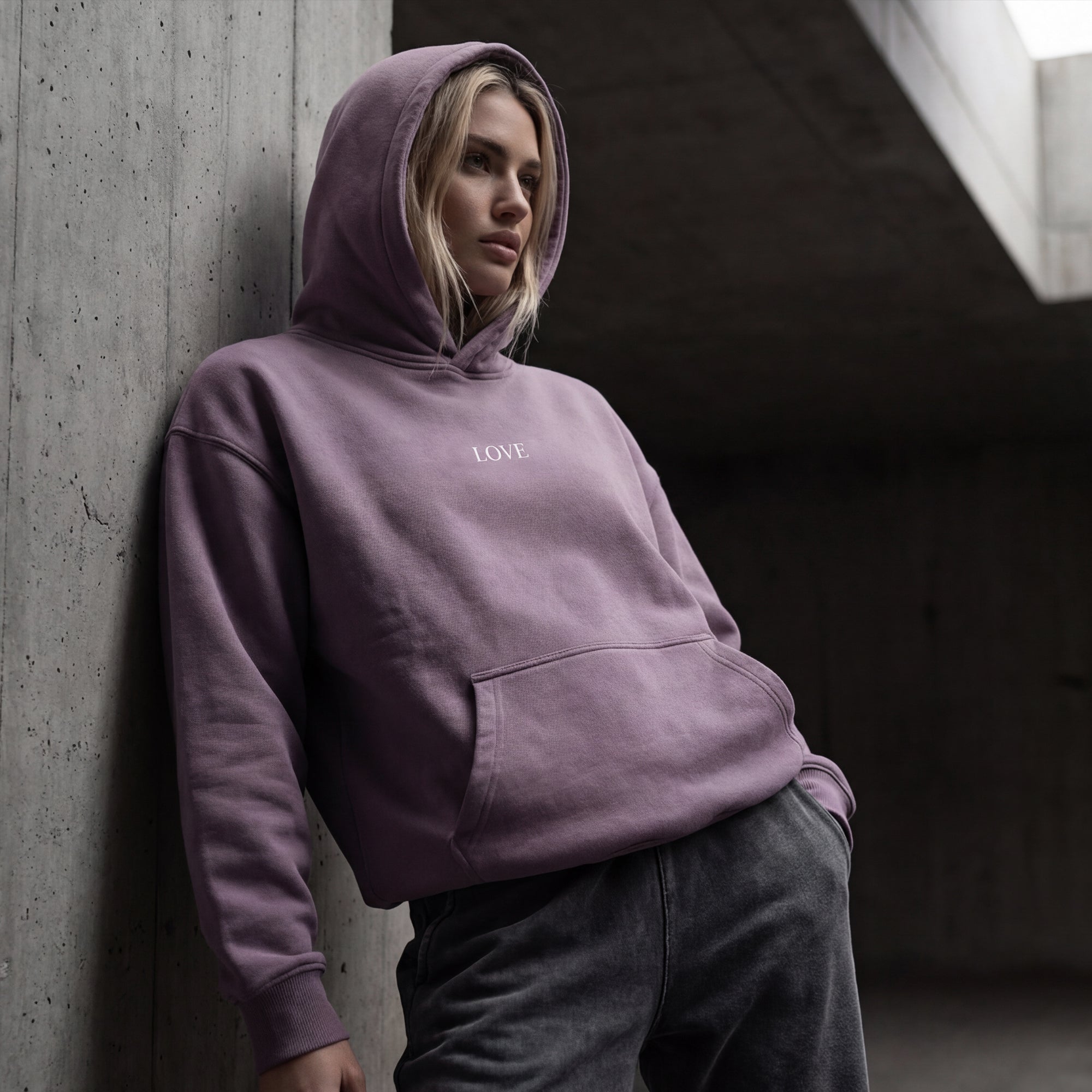 Oversized Hoodie - White Type