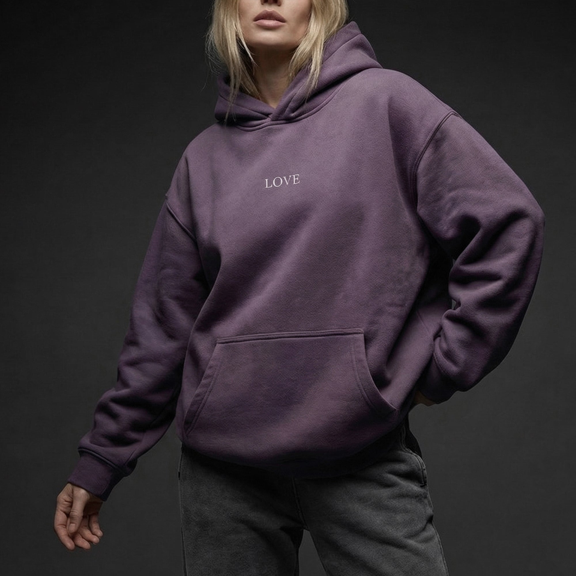 Oversized Hoodie - White Type