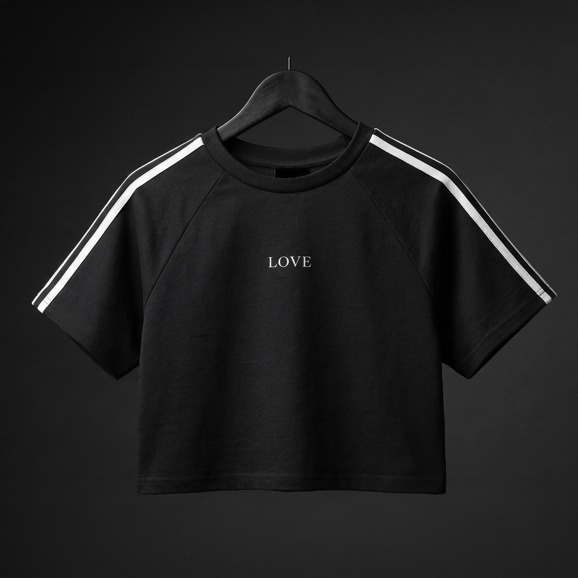 Taped Crop Top - White Type