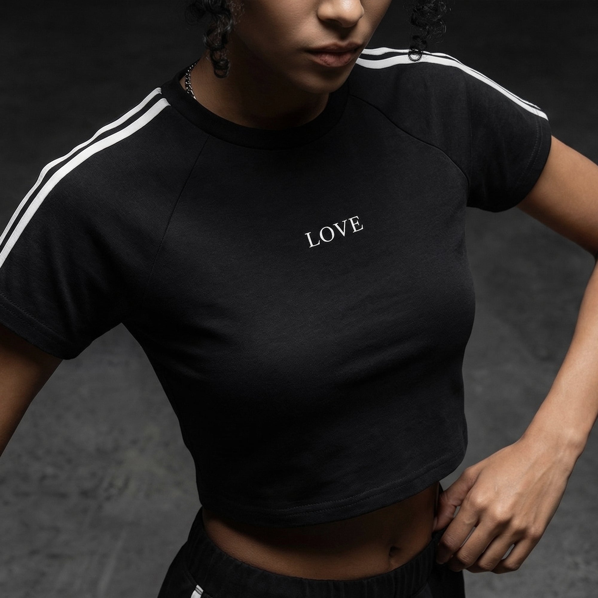 Taped Crop Top - White Type