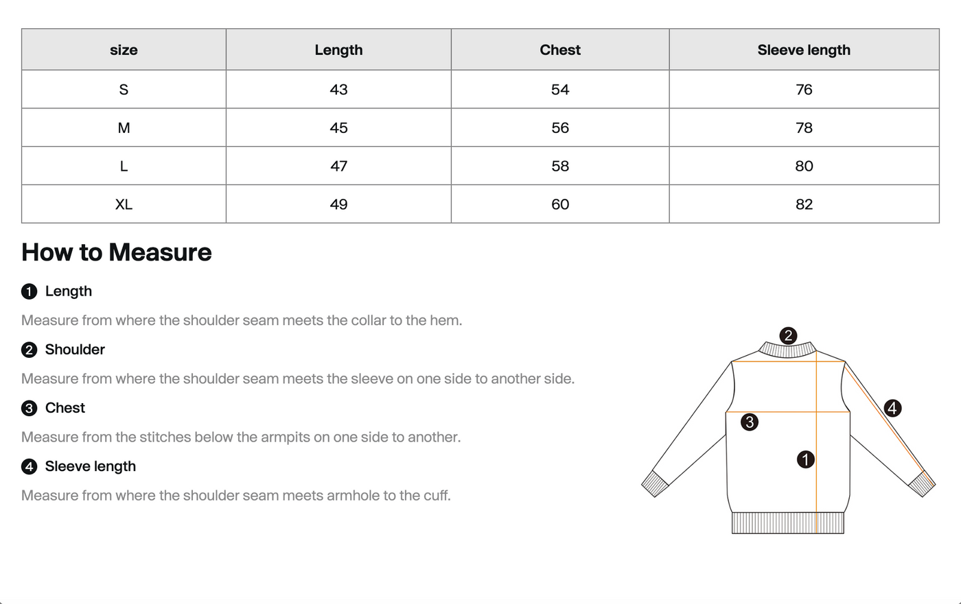 Size guide for Washed Crop Hoodie - White Type
