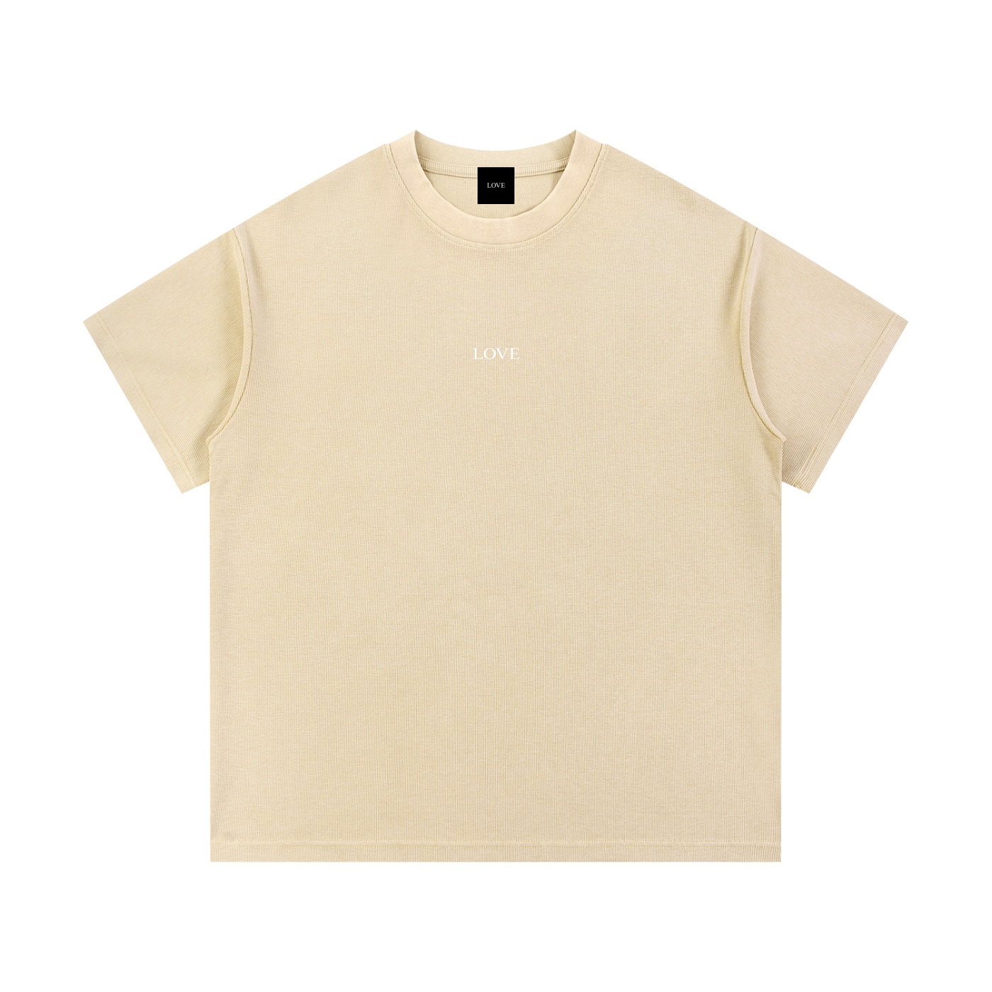 Waffle Tee - White Type