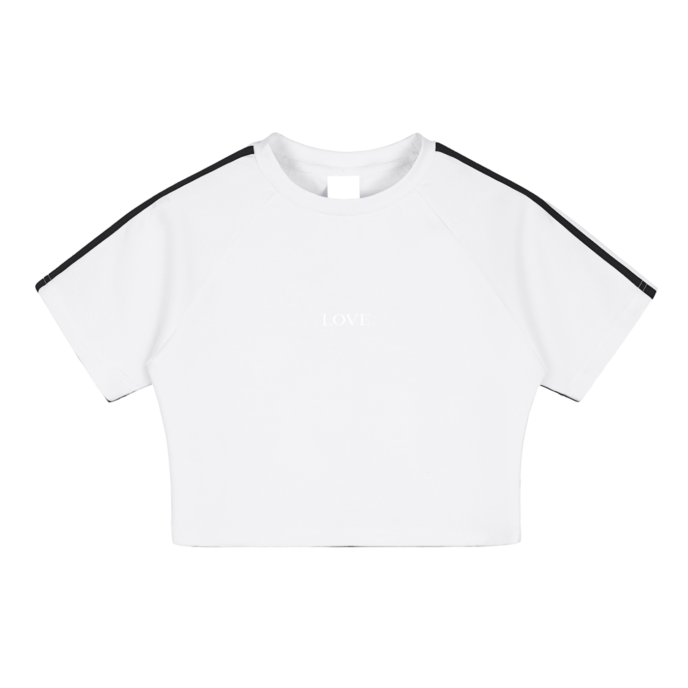 Taped Crop Top - White Type