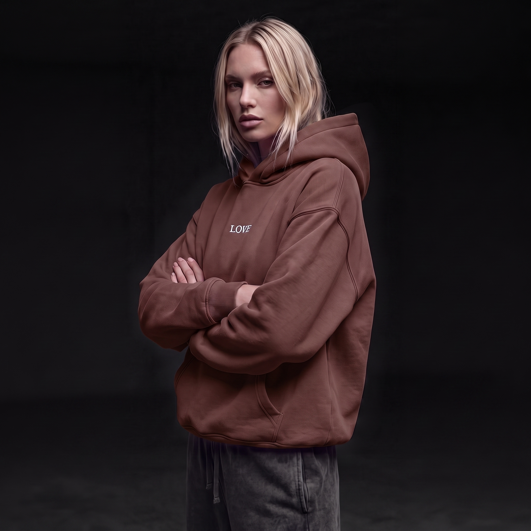 Oversized Hoodie - White Type