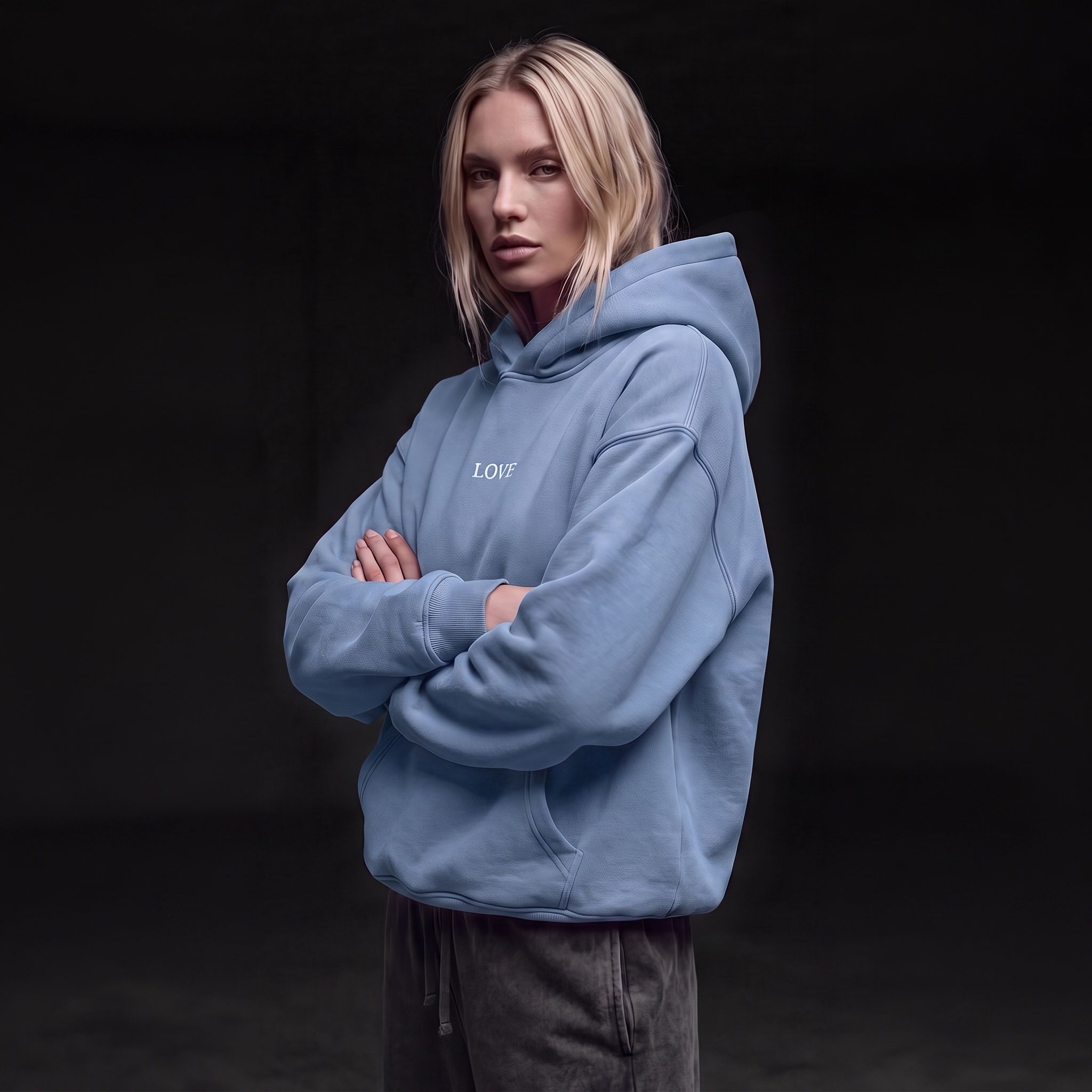 Oversized Hoodie - White Type