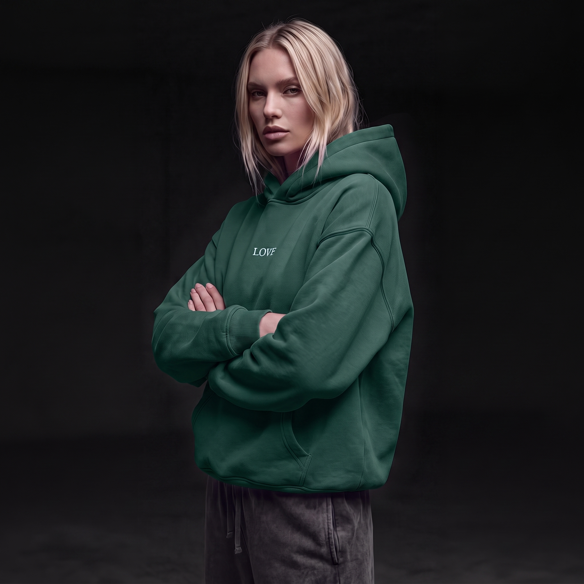 Oversized Hoodie - White Type