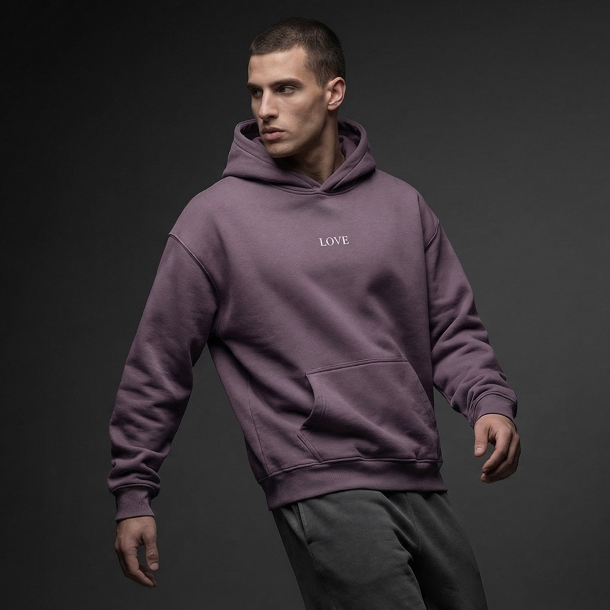 Oversized Hoodie - White Type