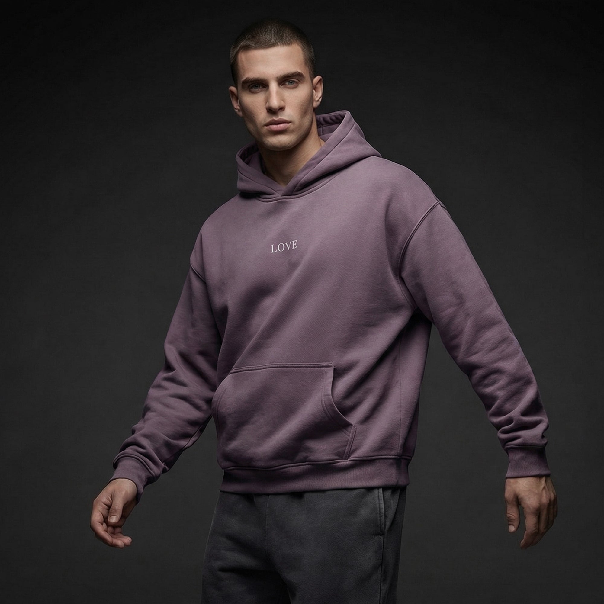 Oversized Hoodie - White Type