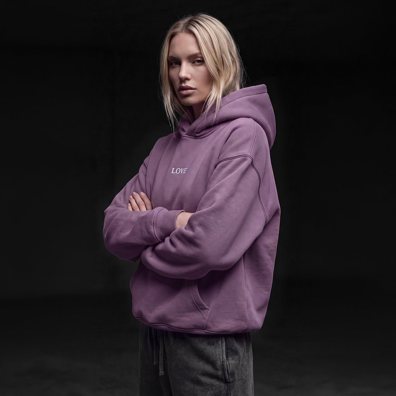 Oversized Hoodie - White Type