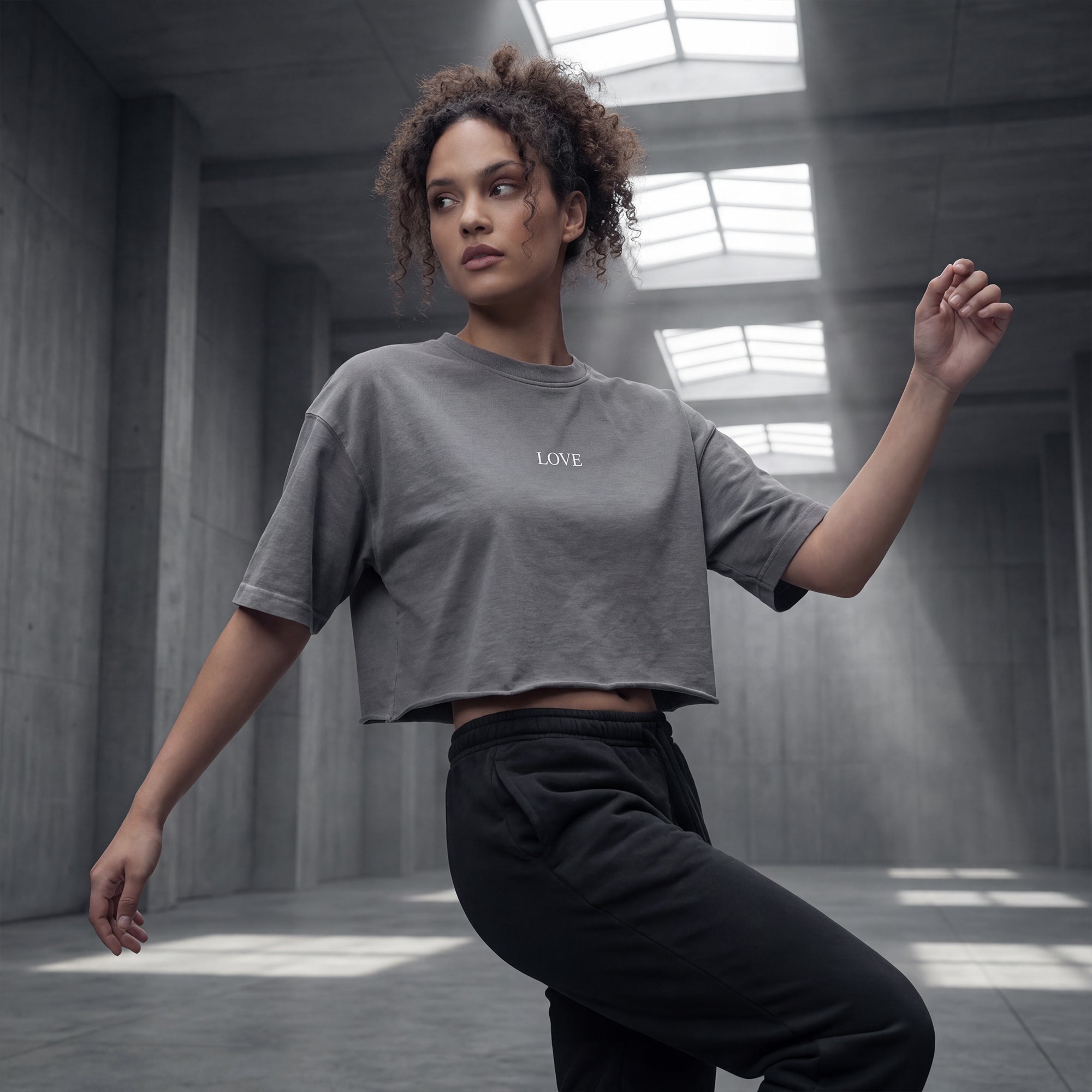 Raw Crop Top - White Type